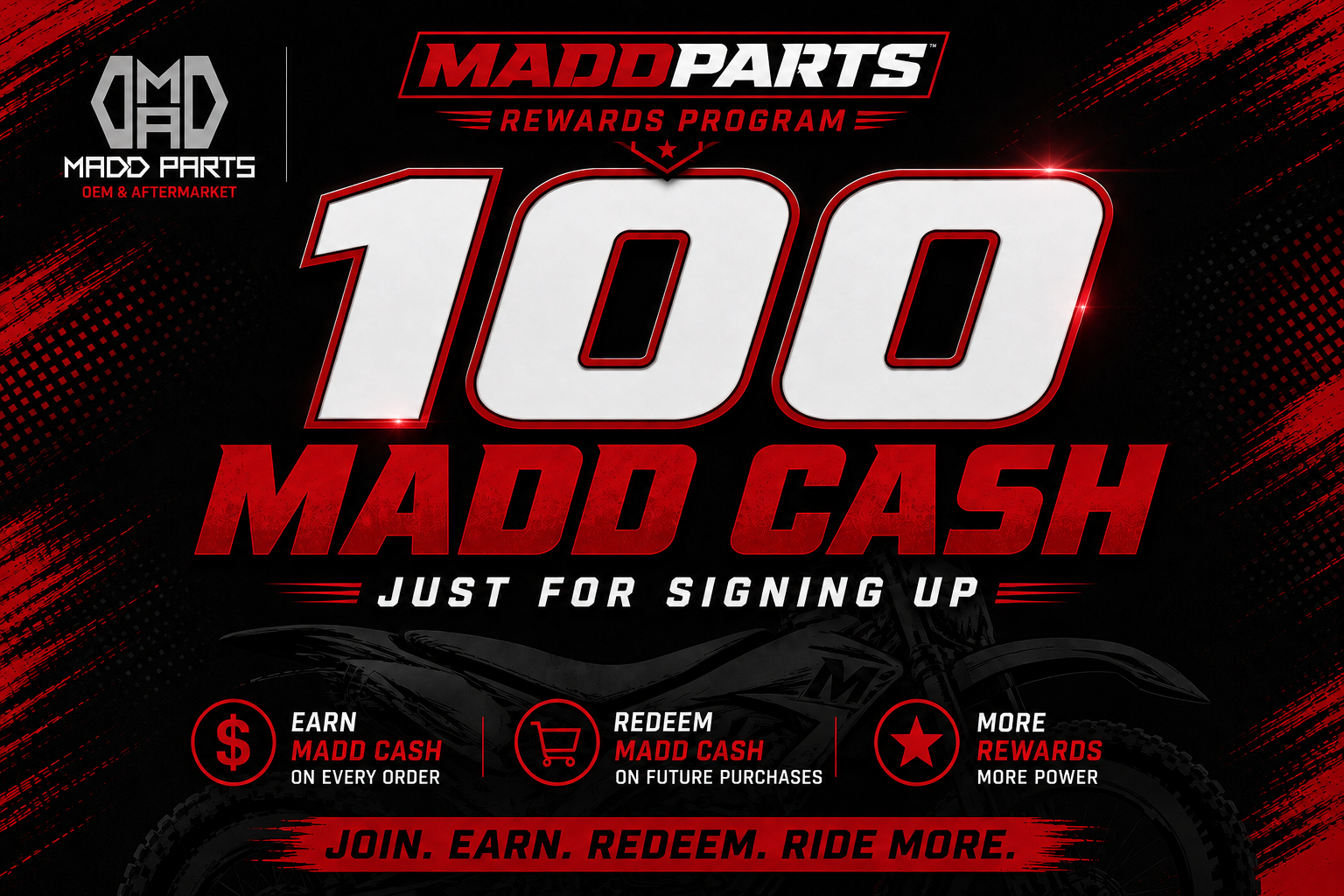 Earn 100 MaddCash points
